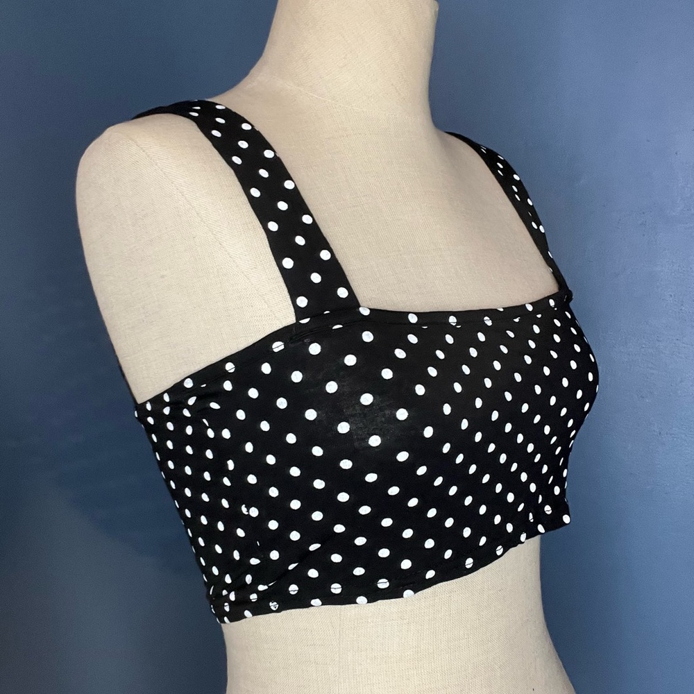 Polka dot crop top